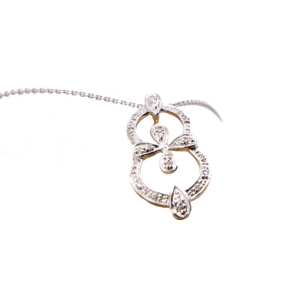 9ct 2-Tone Diamond Pendant