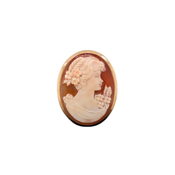 9ct Gold Cameo Brooch