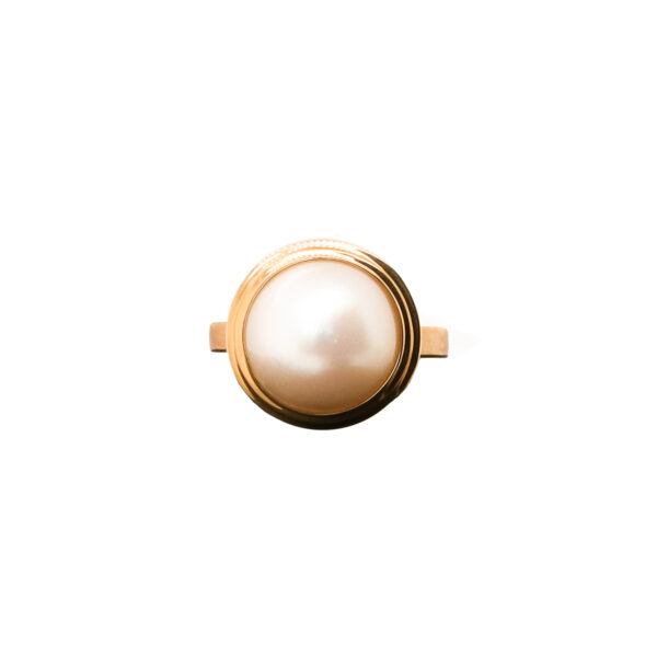 9ct Gold 16mm Mabe Pearl Ring