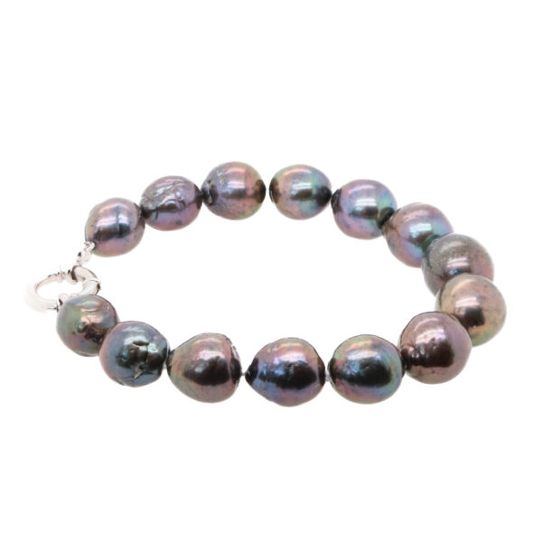 Black Baroque Freshwater Pearl Bracelet
