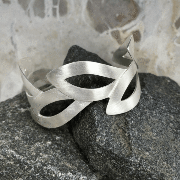 Sterling Silver Satin Matte Cuff