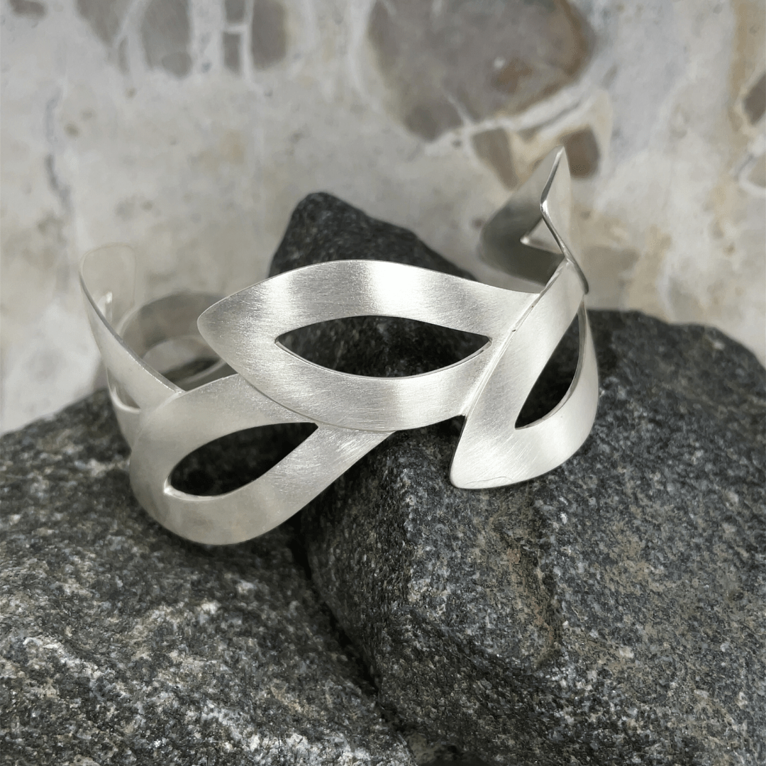 Sterling Silver Satin Matte Cuff