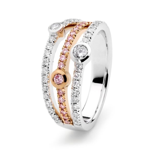 18ct White & Pink Argyle Diamond Ring