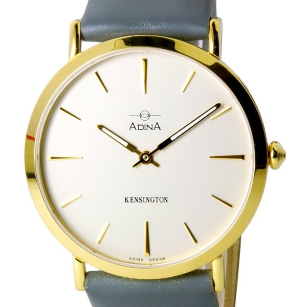 Adina Kensington Leather Strap Dress Watch