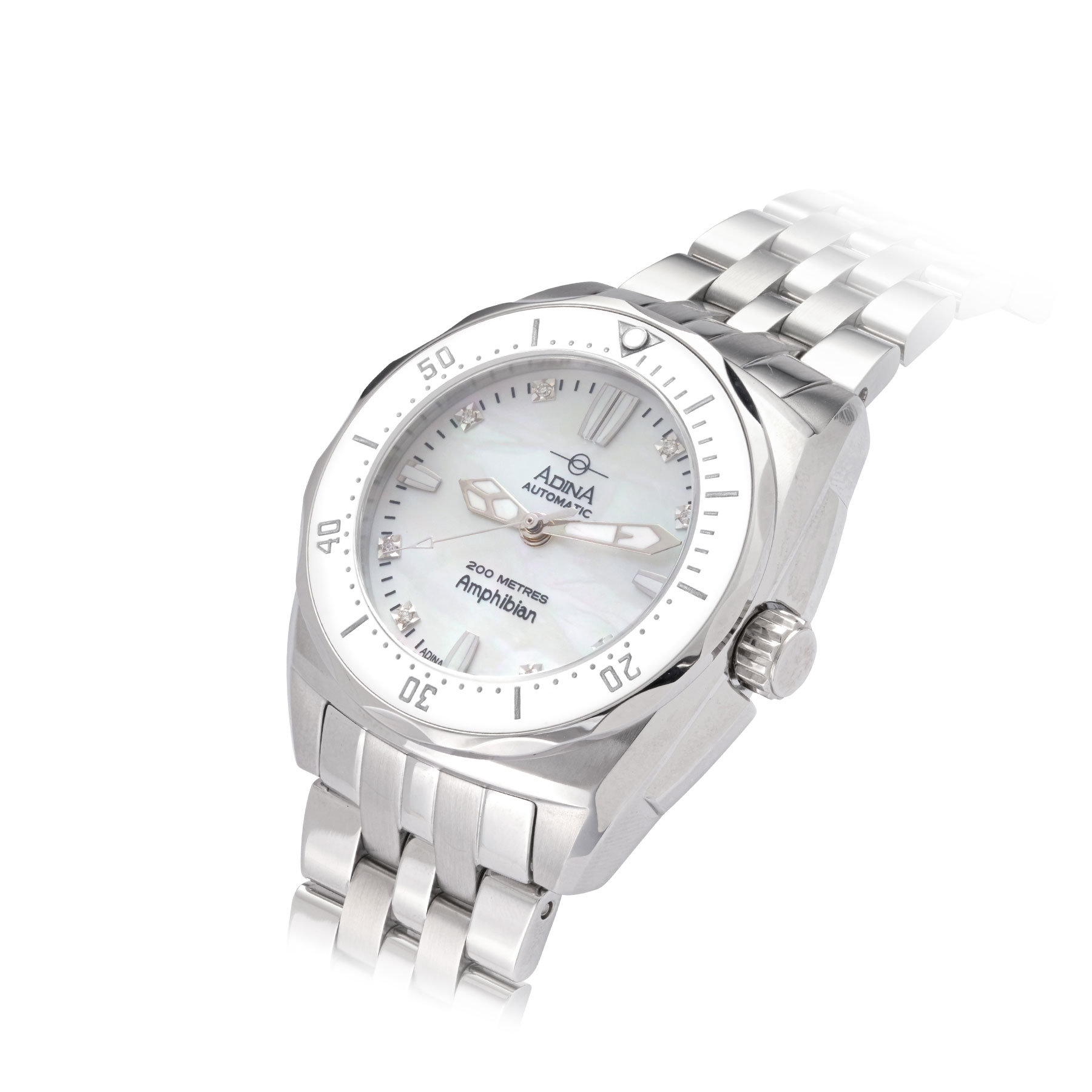 Adina Automatic Amphibian Diamond Set Dress Dive Watch