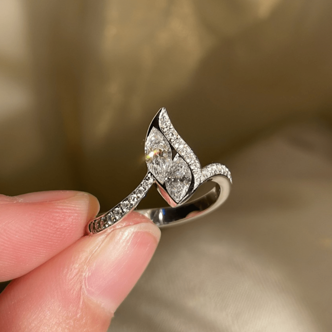 18ct White Gold Marquise Diamond Ring