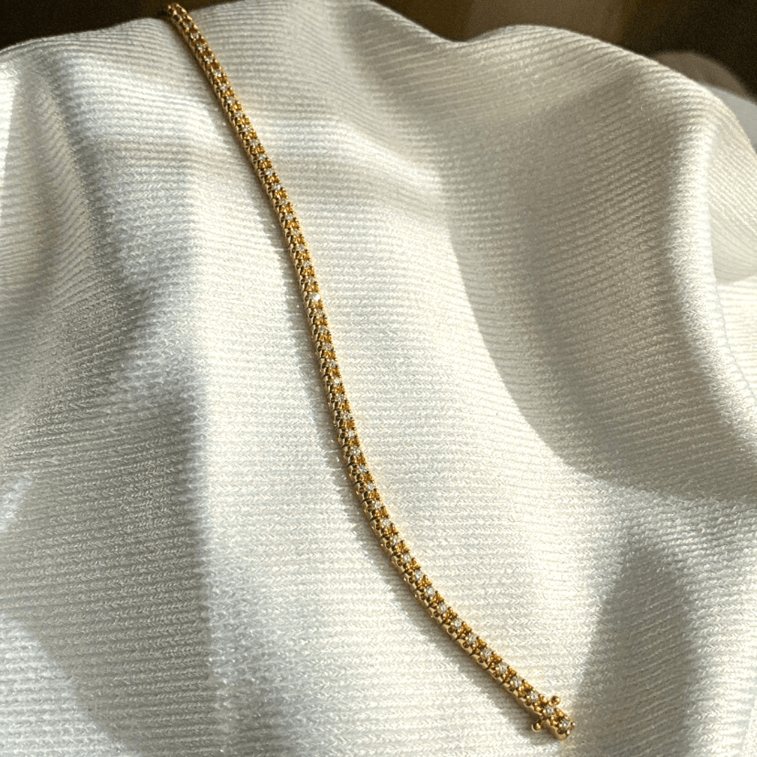 9ct Gold Diamond Tennis Bracelet