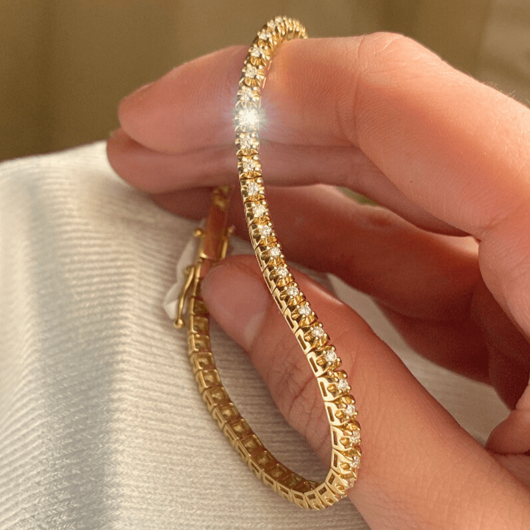 9ct Gold Diamond Tennis Bracelet