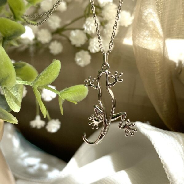 Sterling Silver Gecko Pendant