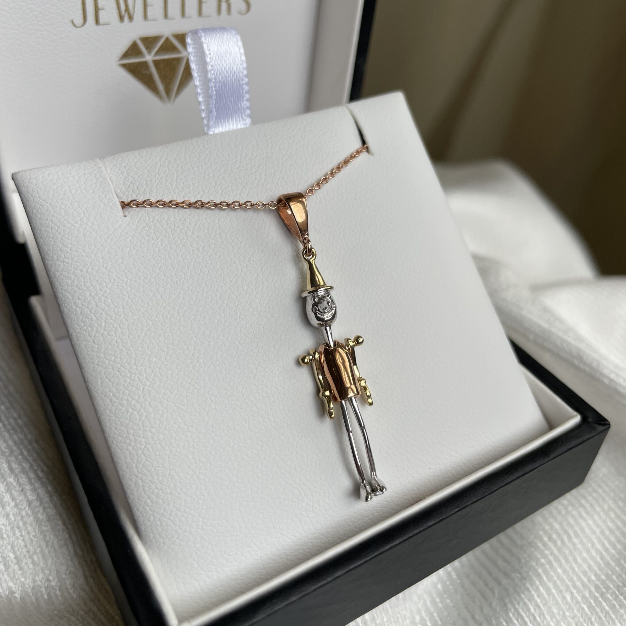 9ct Tri-Tone Puppet Pendant