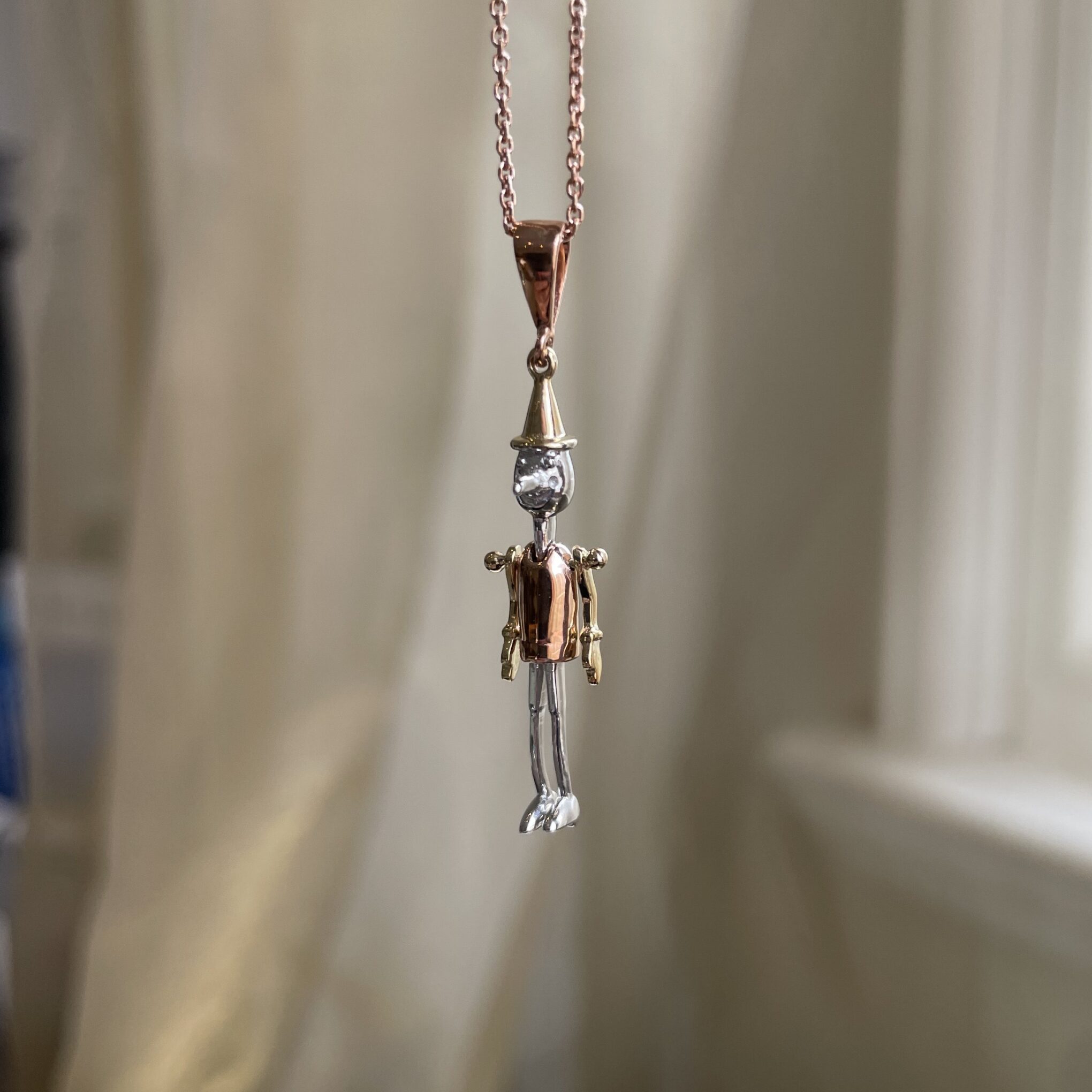 9ct Tri-Tone Puppet Pendant