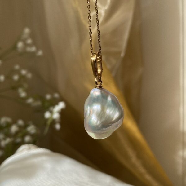 9ct Gold Baroque Freshwater Pearl Enhancer