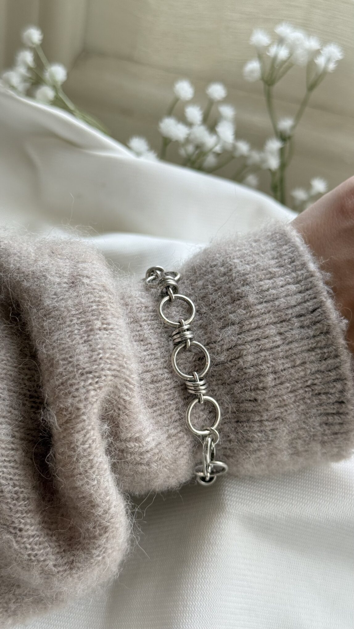 Sterling Silver Handmade Loop Bracelet