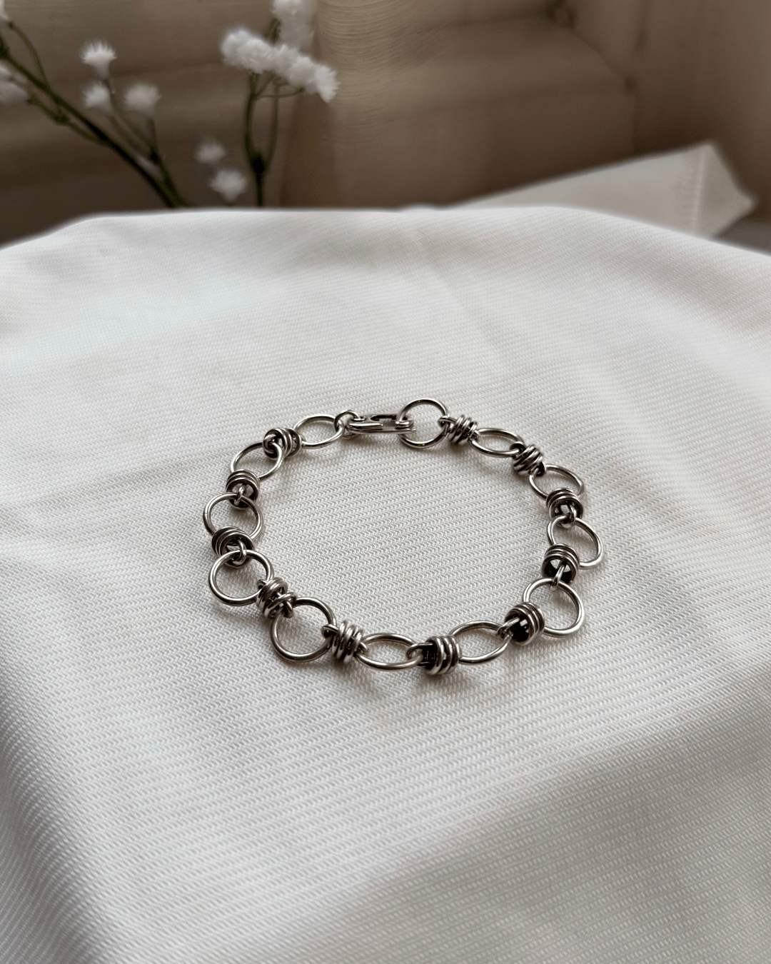 Sterling Silver Handmade Loop Bracelet