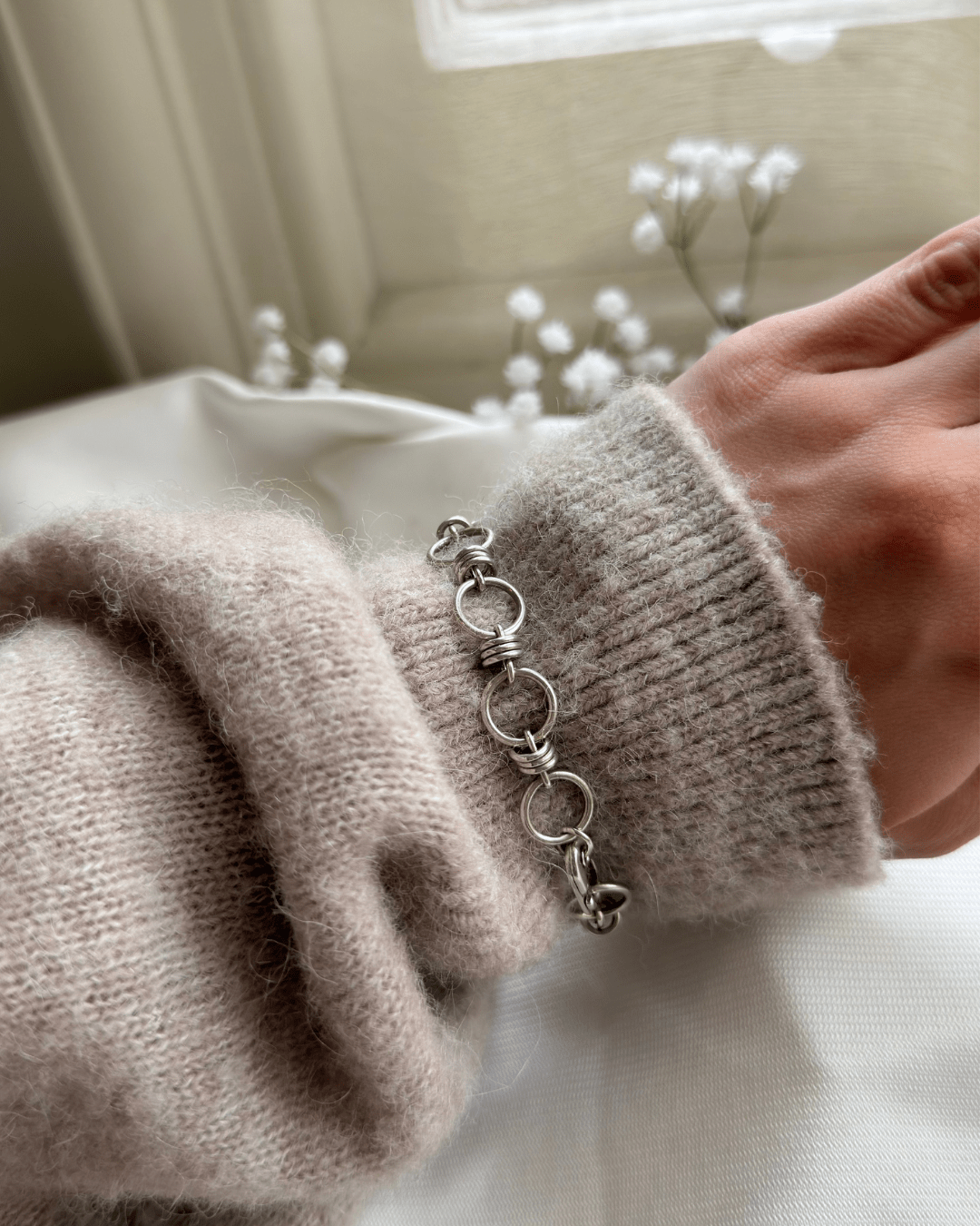 Sterling Silver Handmade Loop Bracelet