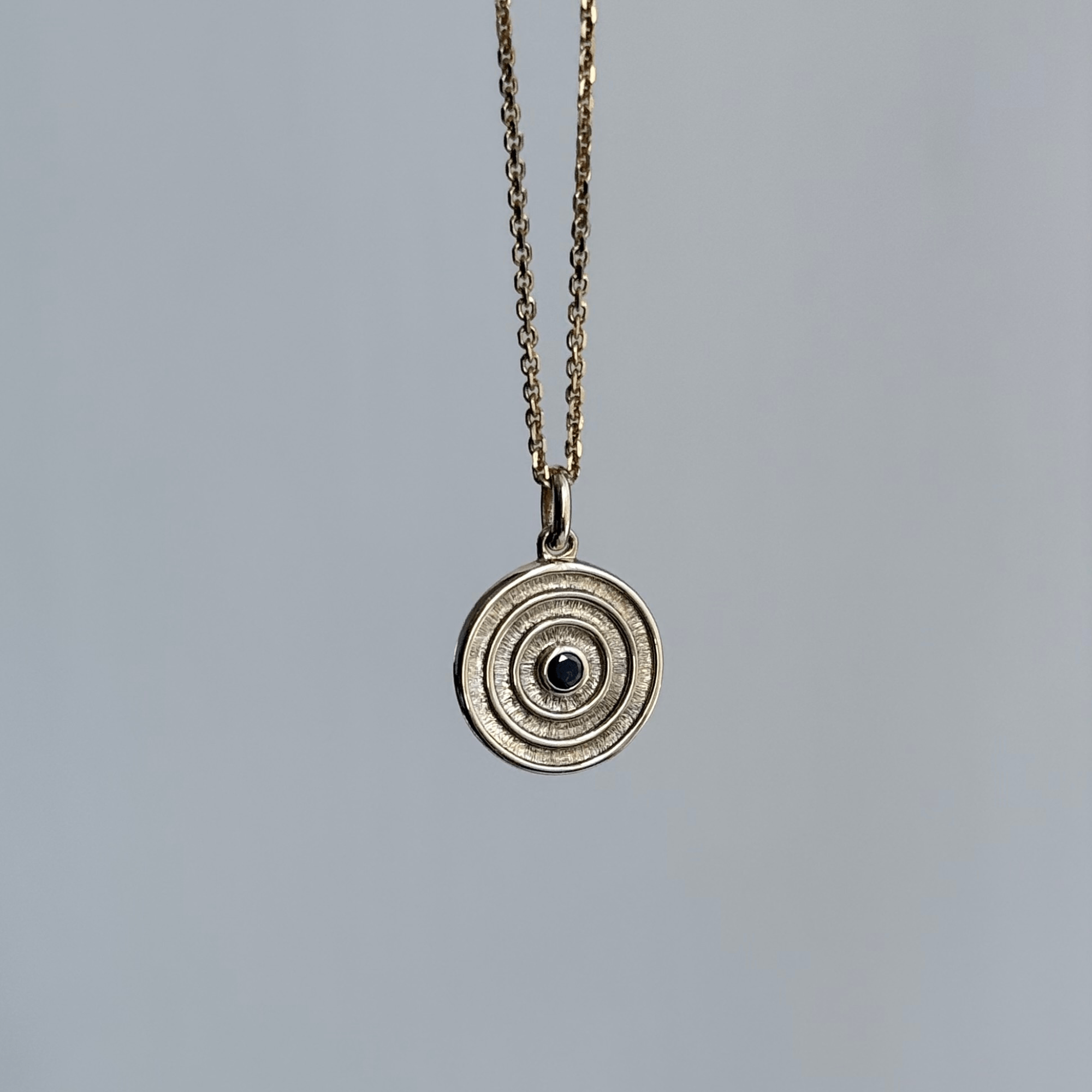 9ct Gold & Black Diamond Pendant