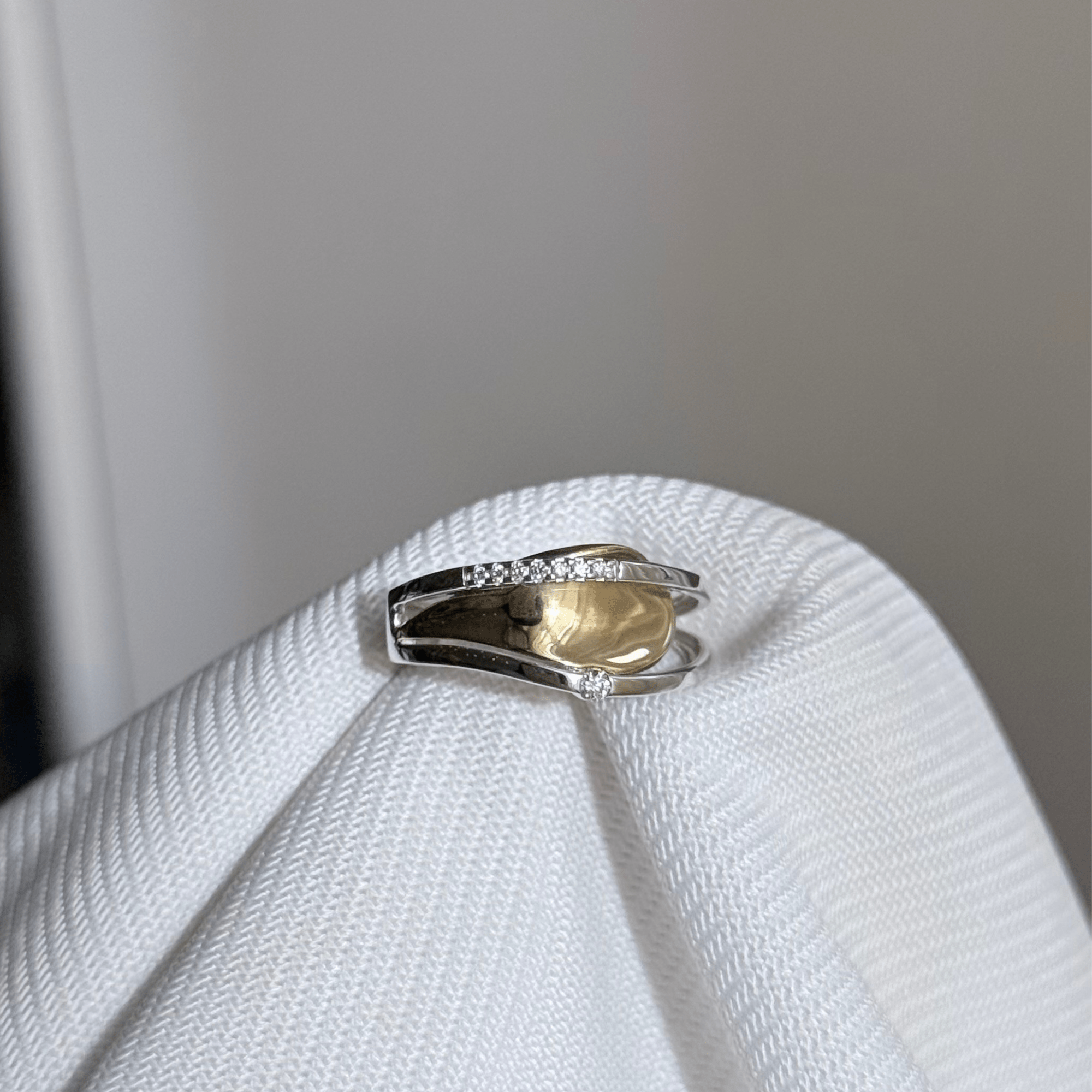 9ct 2-Tone Diamond Set Dress Ring