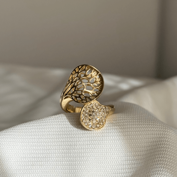 18ct Gold Champagne Diamond Dress Ring