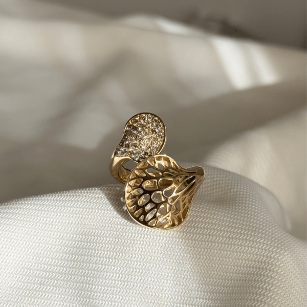 18ct Gold Champagne Diamond Dress Ring