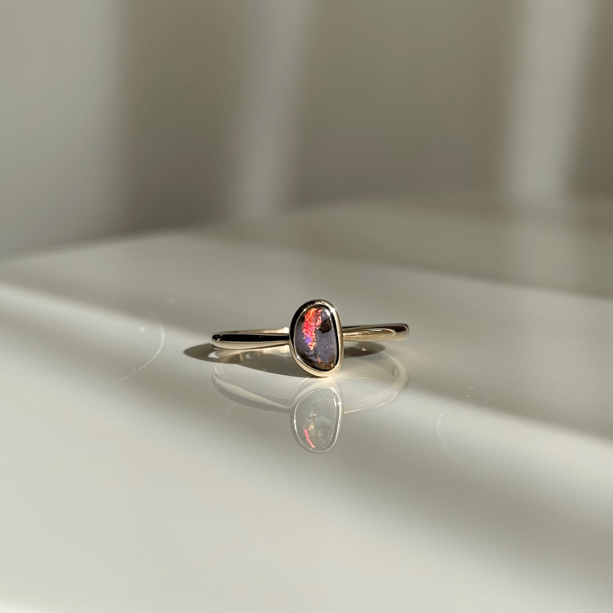 14ct Gold 0.69ct Boulder Opal Ring