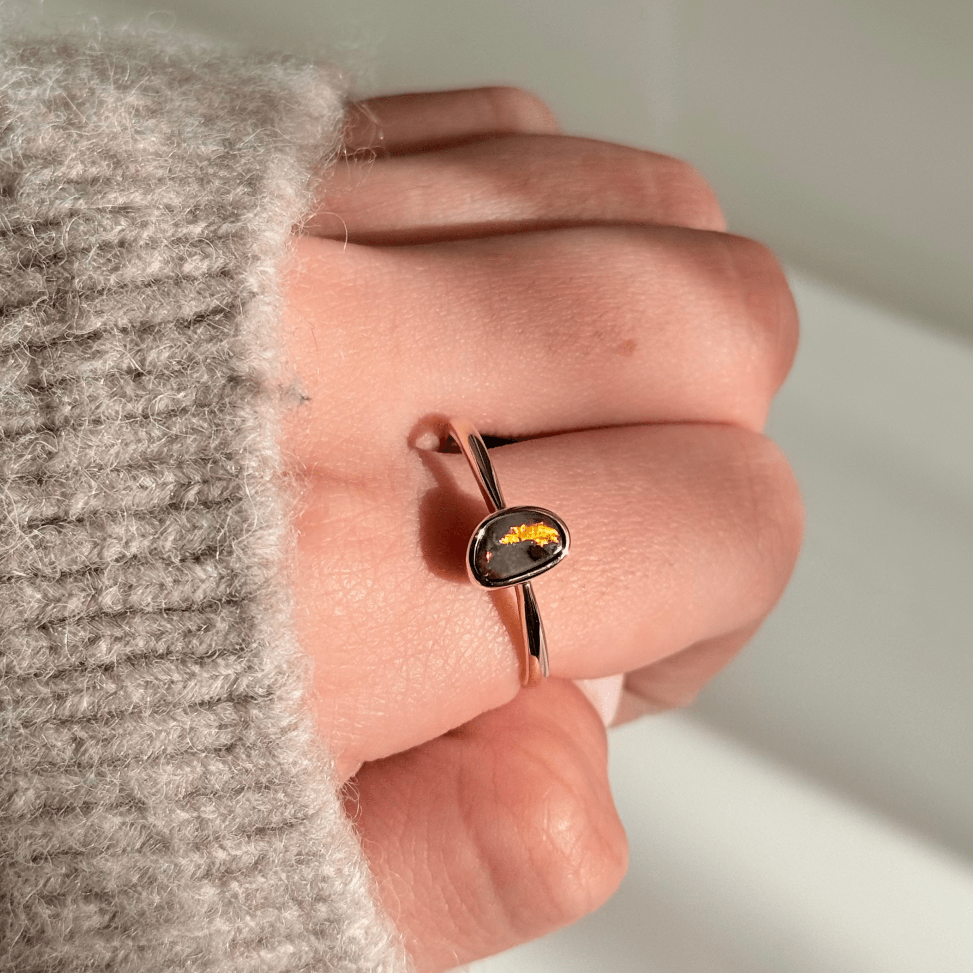 14ct Gold 0.69ct Boulder Opal Ring