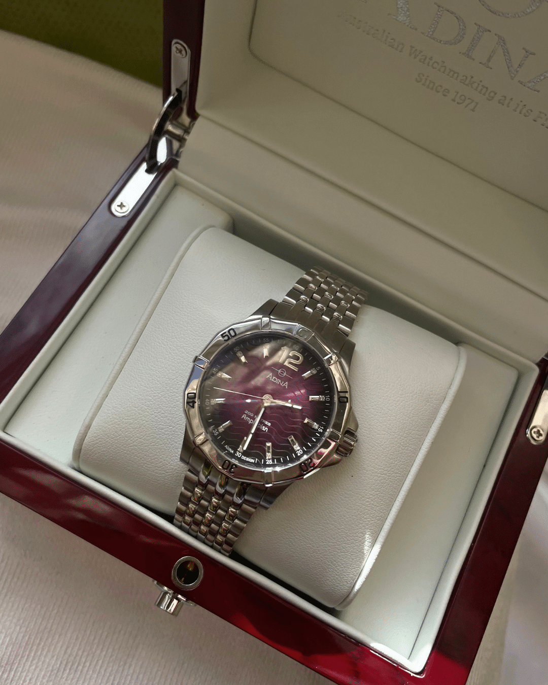 Adina Amphibian Purple MOP Dive Watch